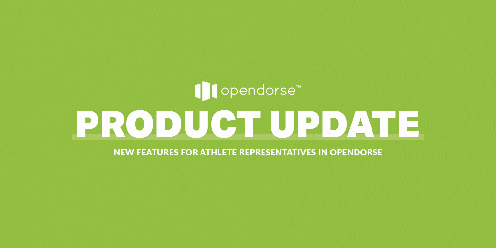 Product Update: New features for Athlete Representatives in Opendorse